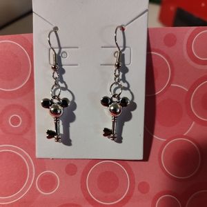 Mickey mouse key earrings